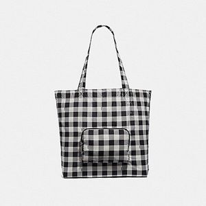 COACH Gingham Packable Tote Limited Edition